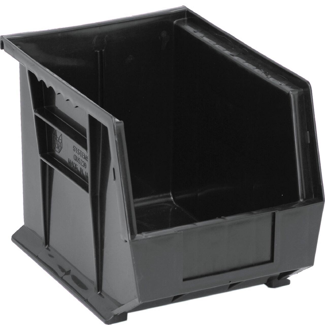 Quantum Storage Systems® Black 10.75" x 8.25" x 7" ULTRA Stack & Hang Bin